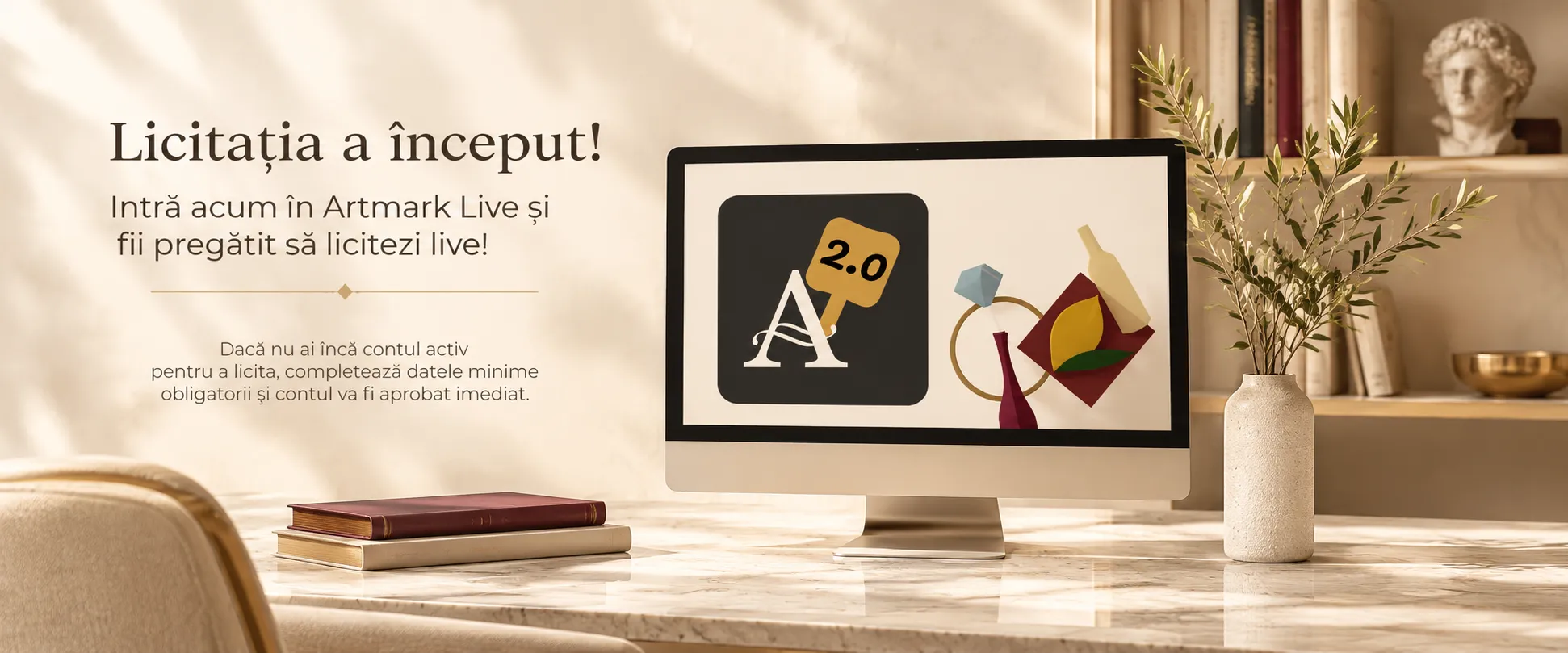 Licitație în direct! Licitează acum prin ARTMARK LIVE!