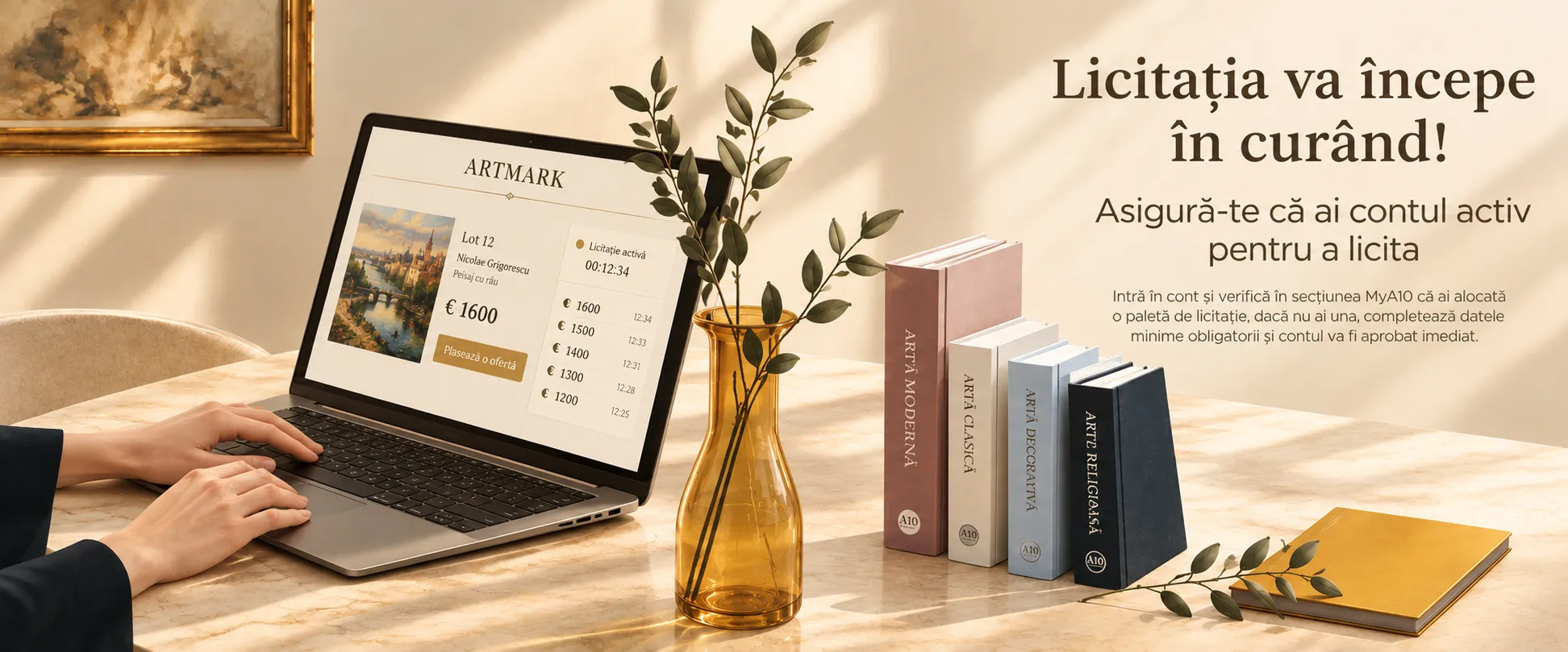 Licitație în direct! Licitează acum prin ARTMARK LIVE!